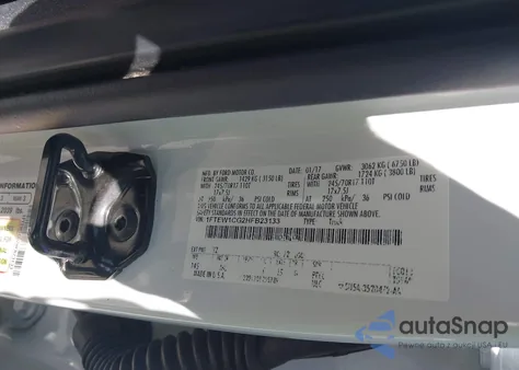 2017 Ford F-150 Xlt from USA, damaged, VIN 1FTEW1CG2HFB23133